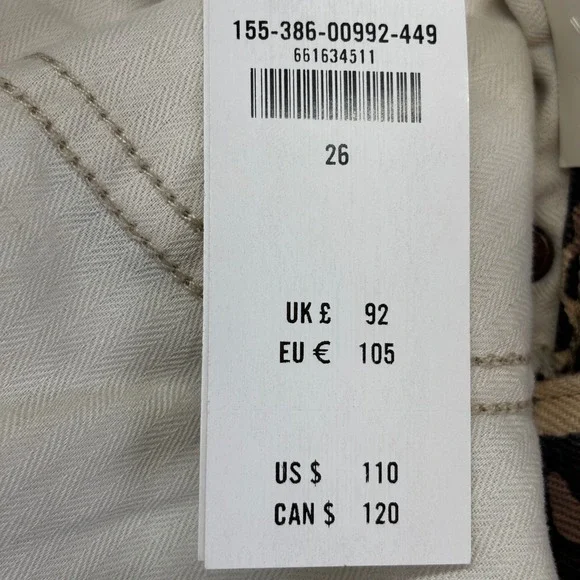 Abercrombie & Fitch The Barrel Jean Mid Rise Leopard Print Denim 26 Regular New - Picture 8 of 13